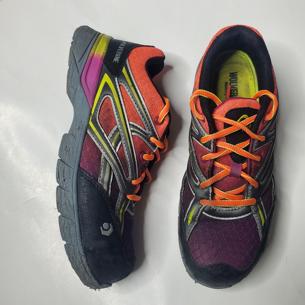 Wolverine Jetstream CarbonMAX Composite Toe Work Shoes 6.5 Purple Orange